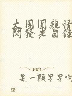 大团圆亲情会闪闪发光目录