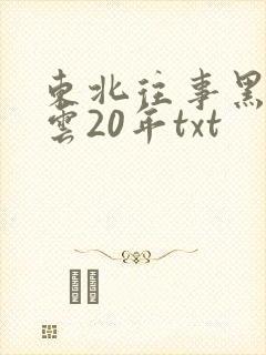 东北往事黑道风云20年txt
