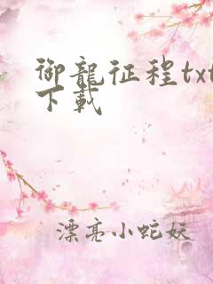 御龙征程txt下载