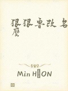 狠狠鲁改名是什么