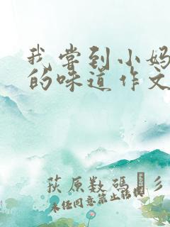 我尝到小妈苏蕊的味道作文谁写的