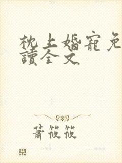 枕上婚宠免费阅读全文