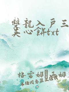 双龙入户三人行夹心饼txt