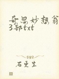 奇思妙想翁乱13部txt