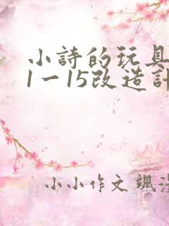 小诗的玩具日记1一15改造计划