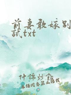 前妻敢嫁别人试试txt