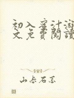 初入蜜汁游戏全文免费阅读笔趣阁