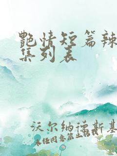 艳情短篇辣文合集列表