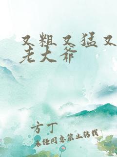 又粗又猛又大爽老大爷