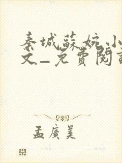 秦城苏婉小说全文_免费阅读最新