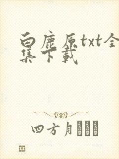 白鹿原txt全集下载