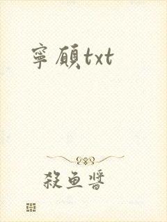 宁愿txt