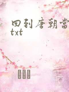 回到唐朝当皇帝txt