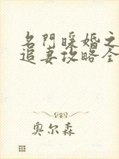 名门暖婚之权爷追妻攻略全文免费阅读