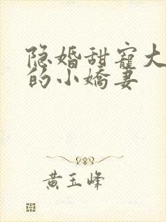 隐婚甜宠大财阀的小娇妻