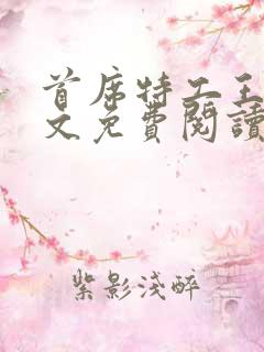 首席特工王妃全文免费阅读