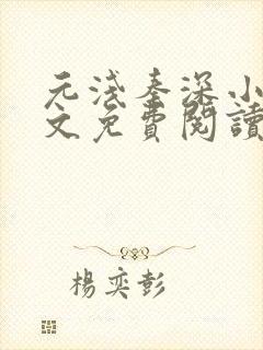 元浅秦深小说全文免费阅读