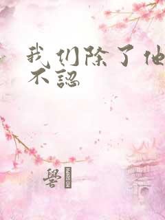 我们除了他谁都不认