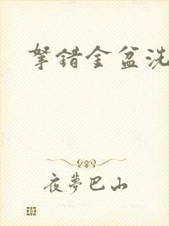 拿错金盆洗错手