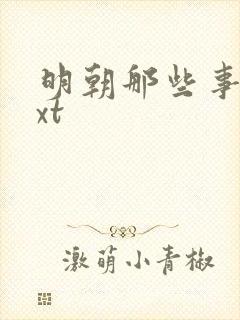 明朝那些事儿txt