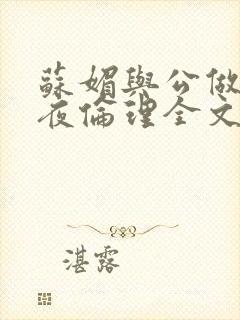苏媚与公做了一夜伦理全文阅读
