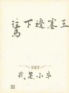 往下边塞玉器骑马