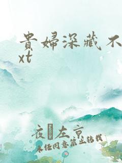 贵妇深藏不露txt