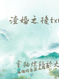 渣婚之后txt