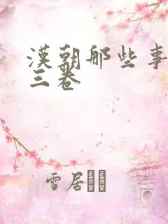 汉朝那些事儿第三卷