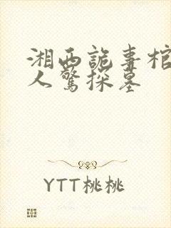 湘西诡事棺山道人惊探墓