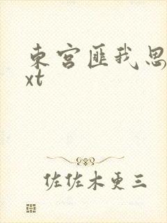 东宫匪我思存txt