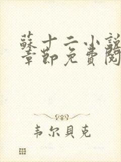 苏十二小说最新章节免费阅读全文