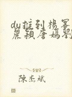 du推到杨幂赵丽颖唐嫣刘诗诗郑爽