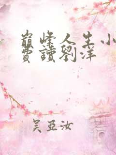 巅峰人生小说免费读刘洋