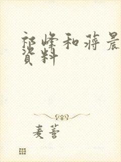 祁峰和蒋晨个人资料