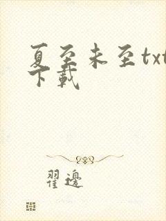 夏至未至txt下载