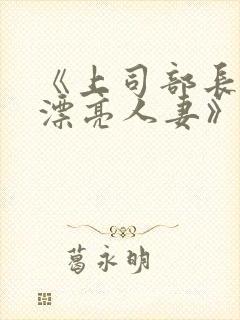 《上司部长出轨漂亮人妻》