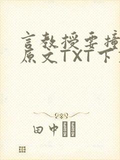 言教授要撞坏了原文TXT下载