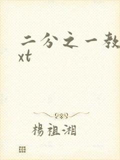 二分之一教主txt