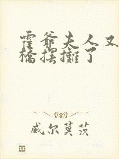 霍爷夫人又去天桥摆摊了