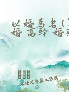 以婚为名 (军婚 高干 婚恋)