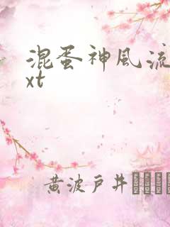 混蛋神风流史txt