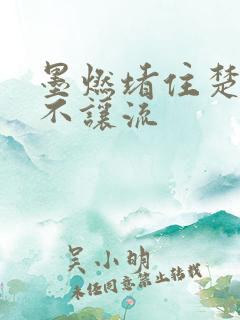 墨燃堵住楚晚宁不让流