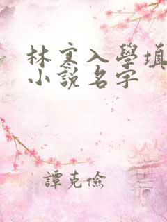 林寒入学填未婚小说名字