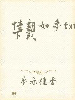 佳期如梦txt下载