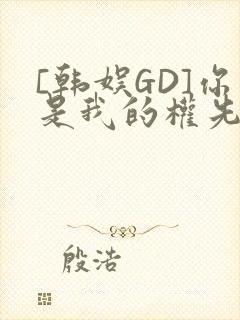 [韩娱GD]你是我的权先生