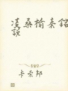 凌桑榆秦铭畅小说