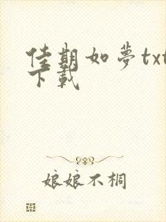 佳期如梦txt下载