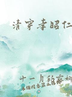 清穿孝昭仁皇后