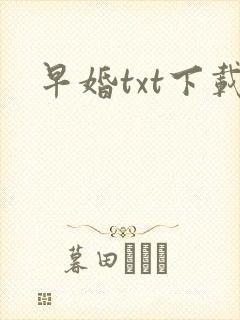 早婚txt下载